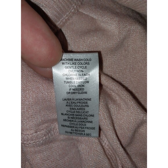 Tahari Women's Medium Ruffle Sleeve Lightweight Sweater In Blush - Picture 8 of 8